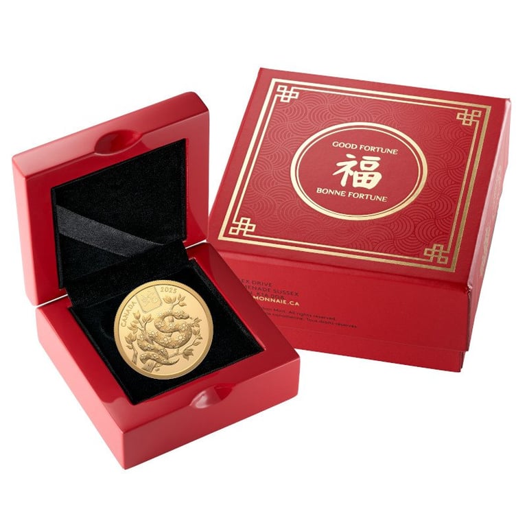 Gold Lunar Snake 15 g PF - Royal Canadian Mint 2025 in the original coin case