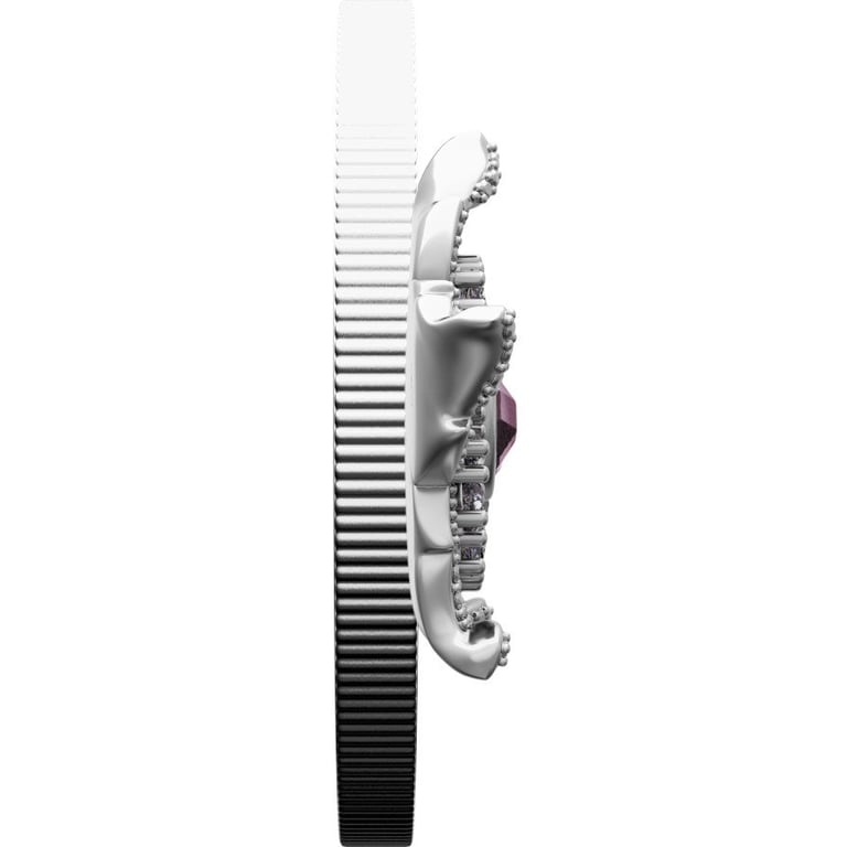 Side view of the Silver 'Williamson Diamond Brooch' 1 oz - Matte Proof 2025