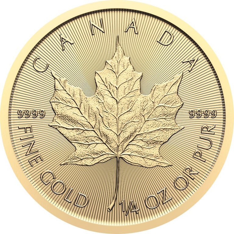 Front of Gold Maple Leaf 1/4 oz - 2026