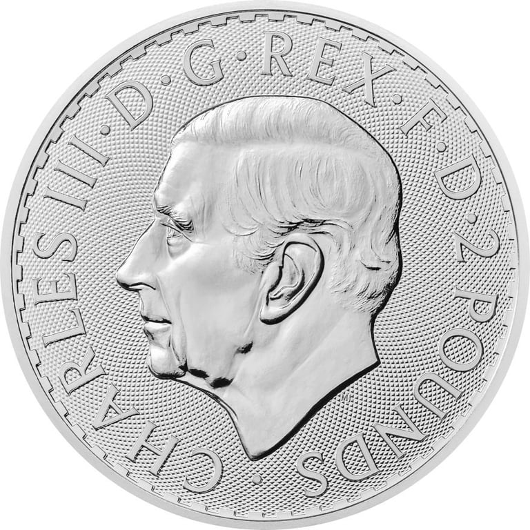 Back of the Silver Britannia 1 oz - 2025