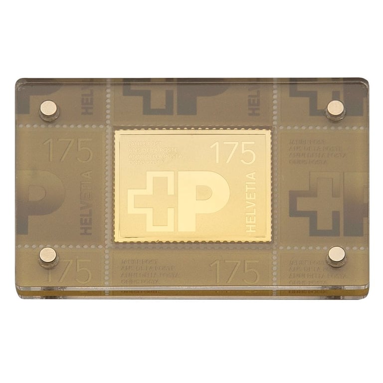 GOLDEN STAMP – 175 Years of the Post Office in the original case