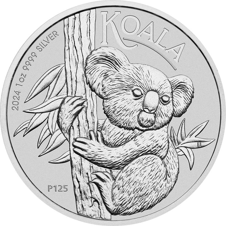 Front of the Silver Koala 1 oz - 2024