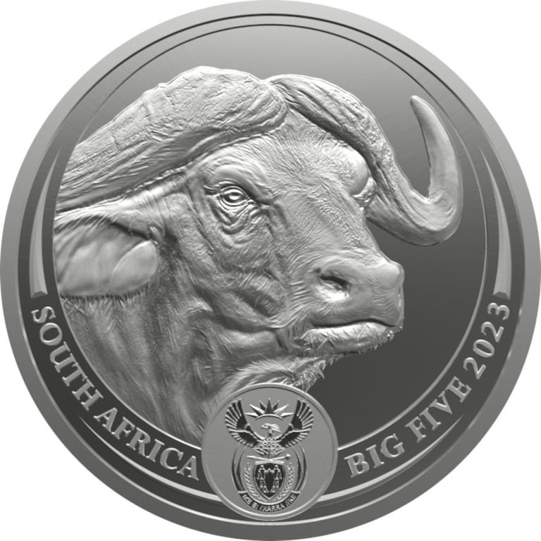 Front of the Silver Buffalo 1 oz - Big Five Series II - 2023