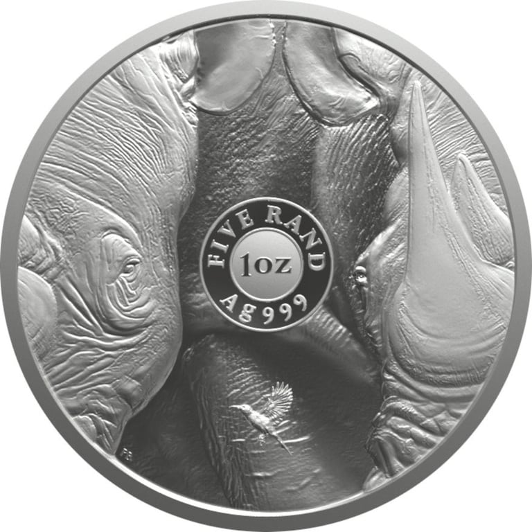 Back of Silver Rhino in Blister - 2025