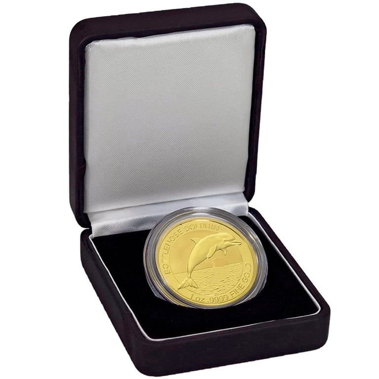 Gold Bottlenose Dolphin 1 oz - RAM 2019 in the original coin case