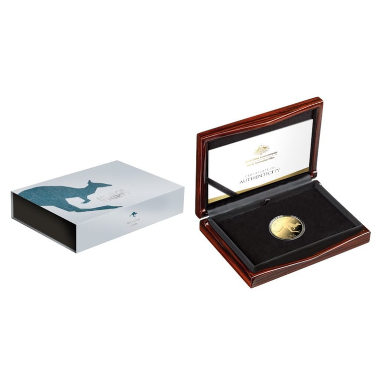 Gold Kangaroo - 30th Anniversary 1 oz Proof - RAM 2023 in the original coin case