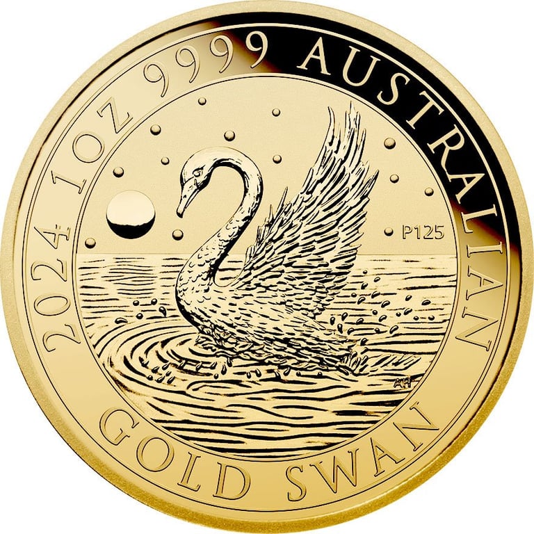 Front of the Gold Swan 1 oz - 2024