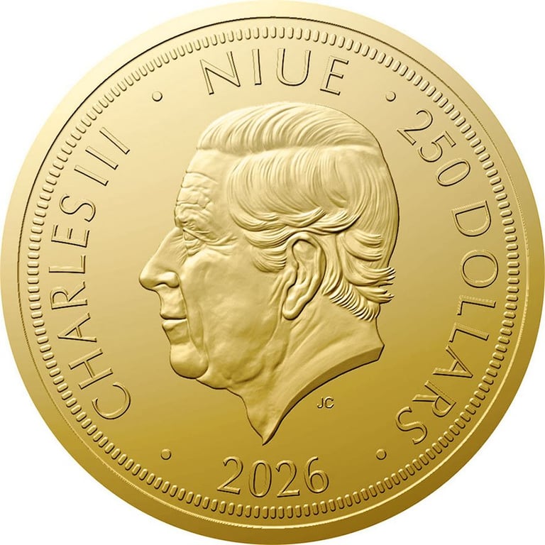 Back of Gold Czech Lion 5 oz 2026