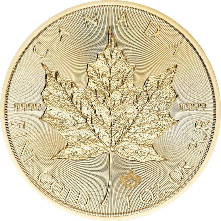 Front of the Gold Maple Leaf 1 oz - 2024