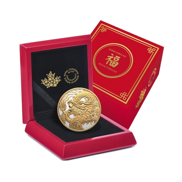 Coin ase of Silver Triumphant Dragon 5 oz 2026