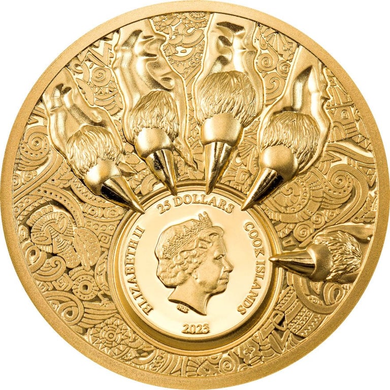 Back of the Gold King of the South - Lion 1/4 oz PF - Ultra High Relief