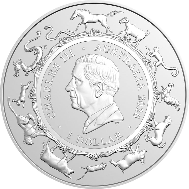 Back of the Silver Lunar Horse 1 oz - RAM 2026