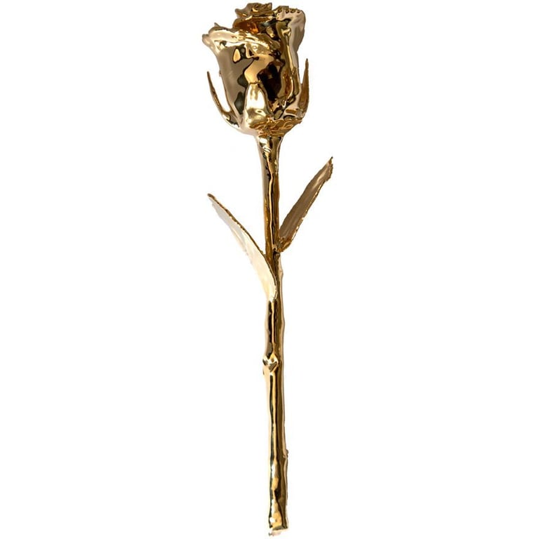 Front of the Rose 24 carat gold-plated