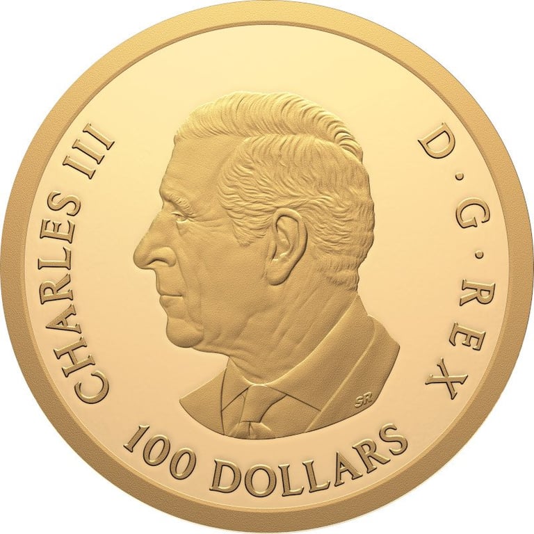 Back of the Gold Lunar Snake 15 g PF - Royal Canadian Mint 2025