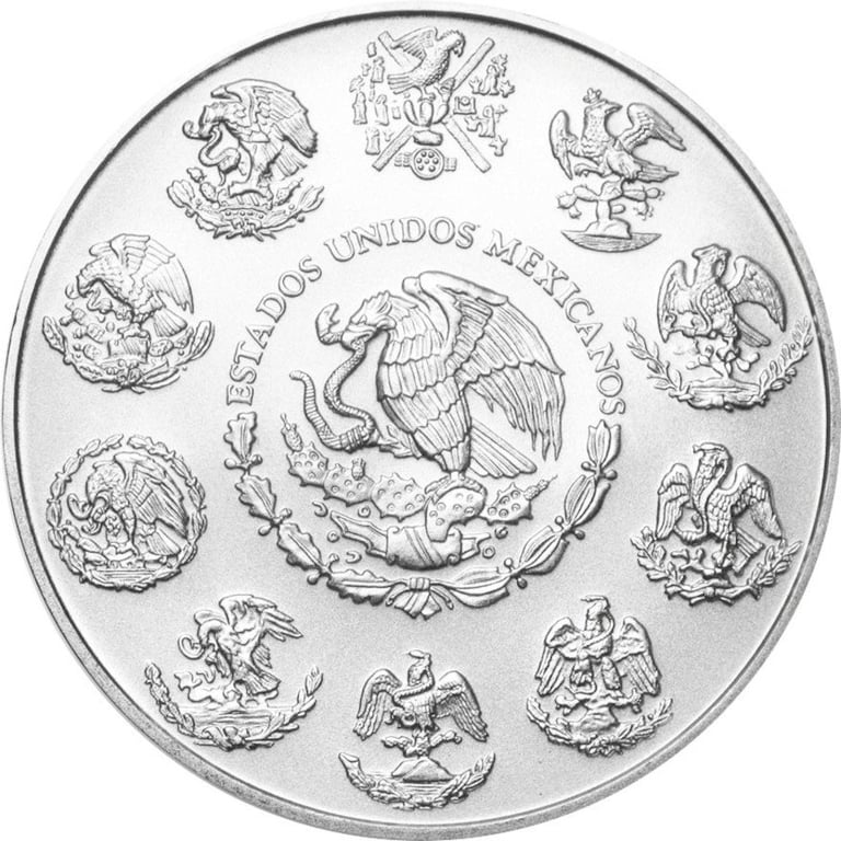 Back of the Silver Mexico Libertad 5 oz