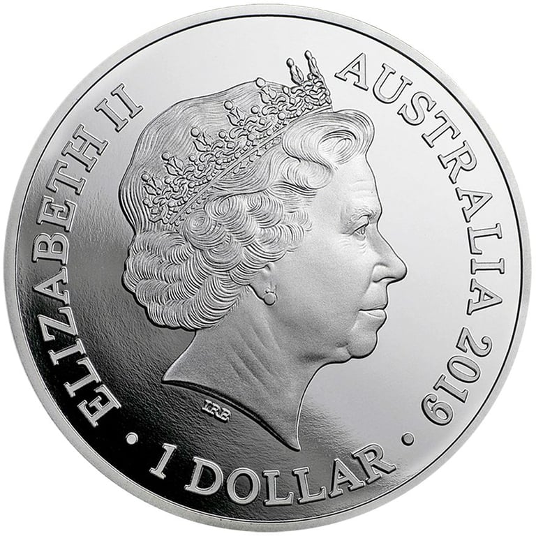 Back of the Silver Bottlenose Dolphin 1 oz 2019