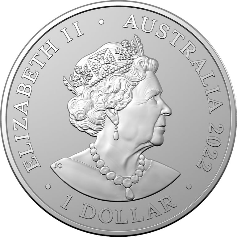 Back of the Silber Dusky Dolphin 1 oz - RAM 2022
