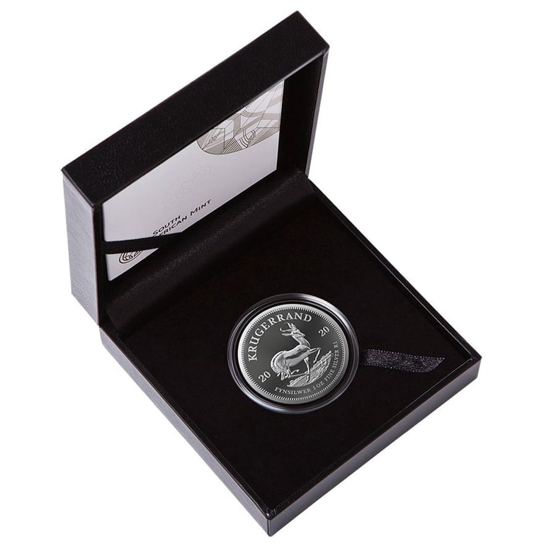 Silver Krugerrand 1 oz PF - 2020 in the original coin case