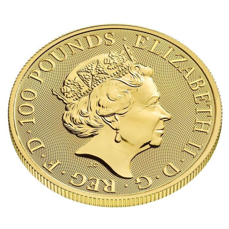 Side view of the Gold Myths and Legends - Robin Hood - 1 oz - 2021