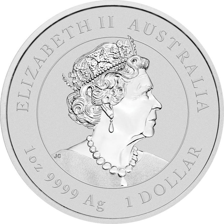 Back of the Silver Lunar III 1 oz - Rabbit 2023