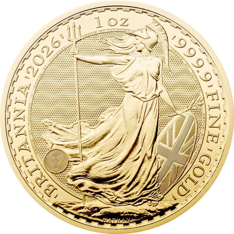 Front of the Gold Britannia 1 oz - 2026