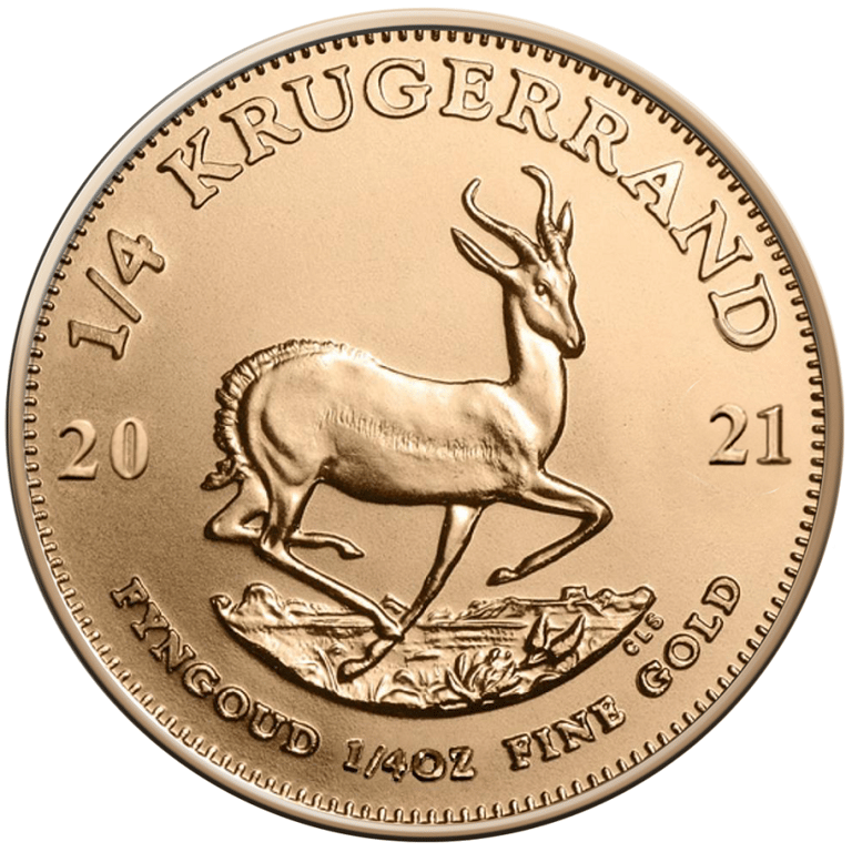 Back of the Gold Krugerrand 1/4 oz