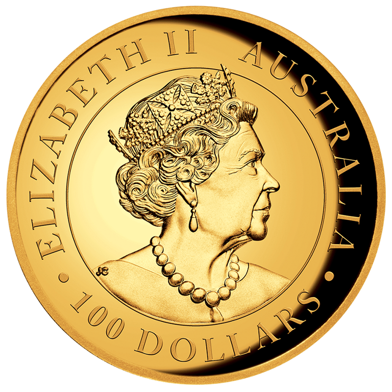 Back of the Gold Koala 1 oz PF High Relief - 2021