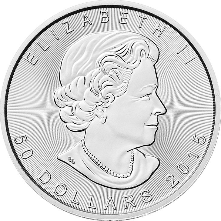 Back of the Palladium Maple Leaf 1 oz