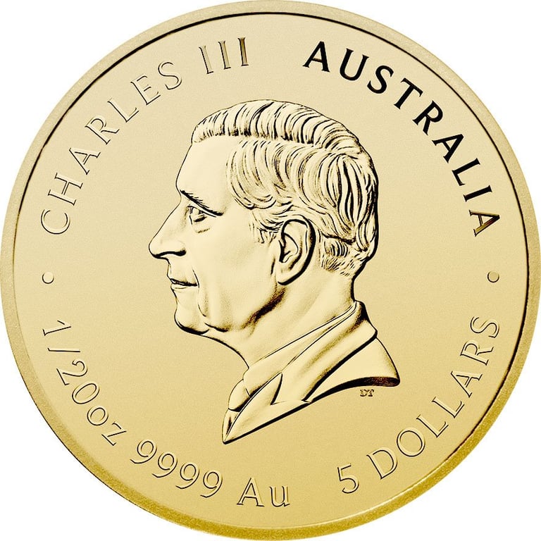 Back of the Gold Lunar III 1/20 oz - Snake 2025