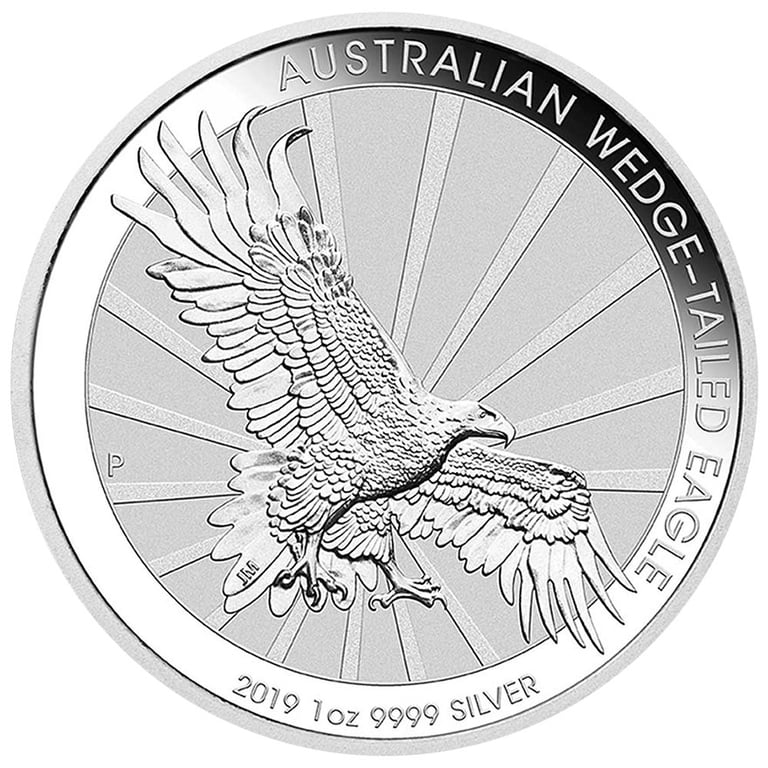 Front of the Silver Wedge Tailed Eagle 1 oz - 2019