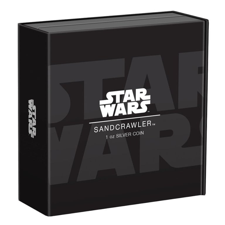 Original coin case of the Silver STAR WARS Sandcrawler 1 oz - PF 2022