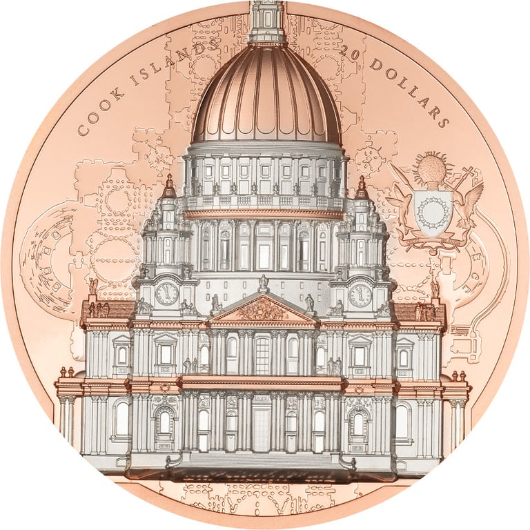Front of Silver Arcline - Saint Paul‘s Cathedral 3 oz PF - Ultra High Relief 2027