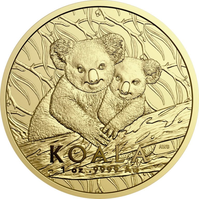 Front of the Gold Koala 1 oz - RAM 2025