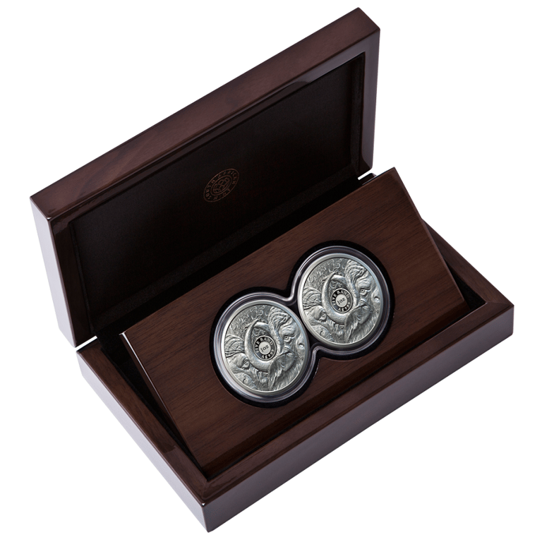 Silver Buffalo Big Five Series I - 2 x 1 oz PP set double capsule in the original coin case