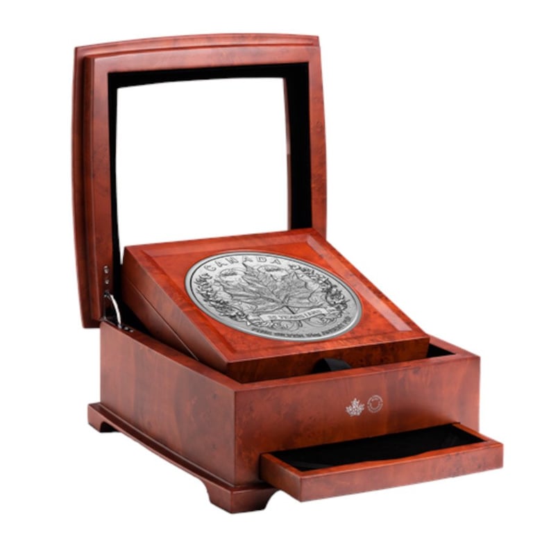 Silver Maple Leaf 5000 g Matte Proof - 35th Anniversary - 2023 in the original coin case