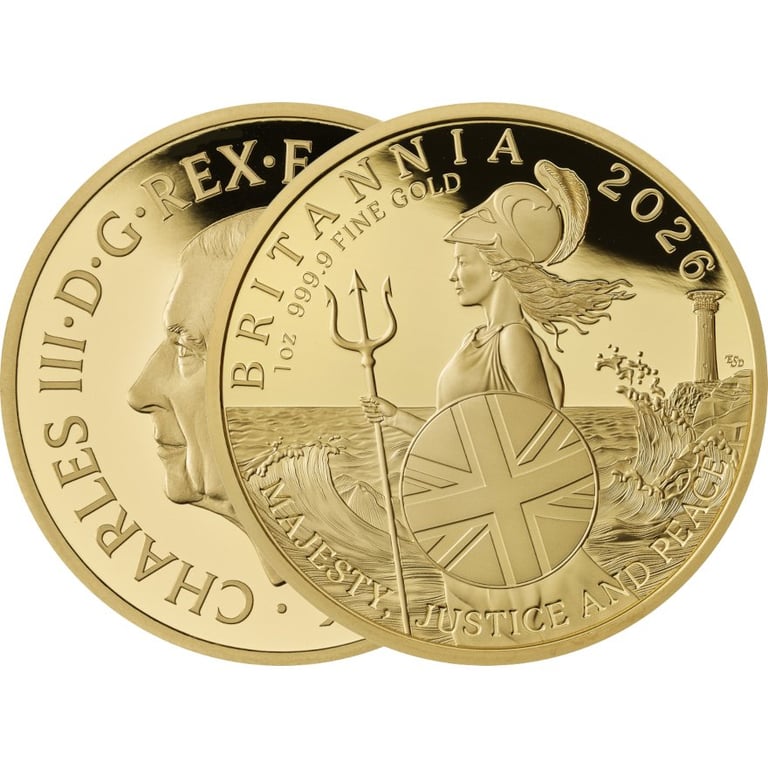 Coin Designs of Gold Britannia 6-coin Set Proof 2026