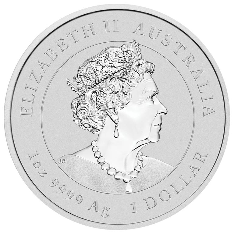 Back of the Silver Lunar III 1 oz - Tiger 2022