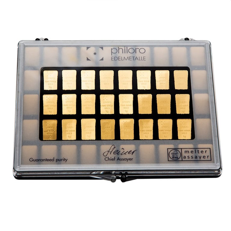 Front of the Goldbar UnityBox 50 x 1 g - philoro