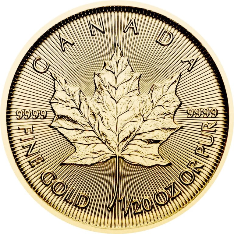Front of the Gold Maple Leaf 1/20