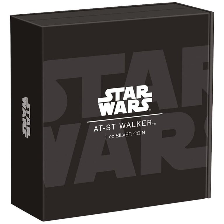 Original coin case of the Silver STAR WARS AT-ST Walker 1 oz PF