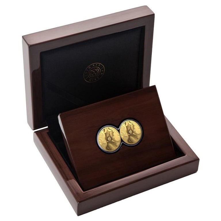 Gold Rhino Big Five Series II - 2 x 1/4 oz PF Set Double Capsule - 2022 in the original coin case