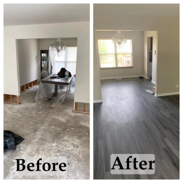 Before and after mold remediation