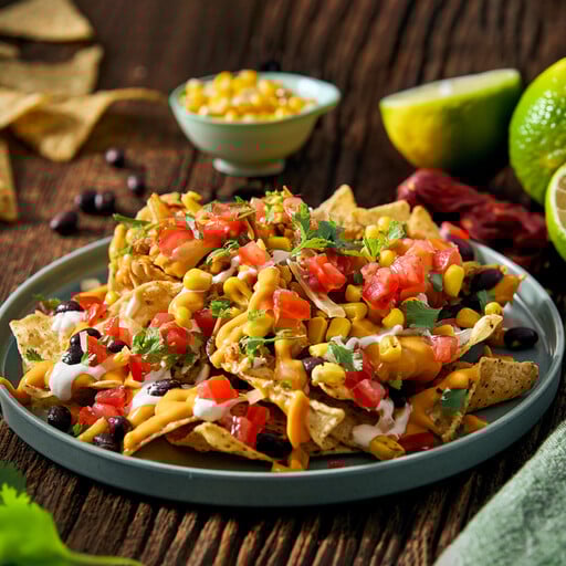 Loaded Nachos (Veggie)	