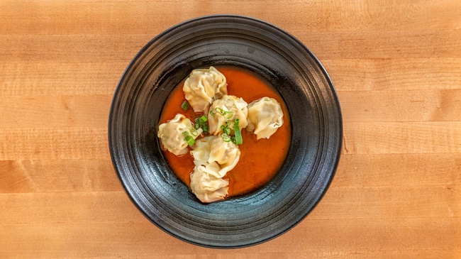 Wontons in Dan Dan Sauce