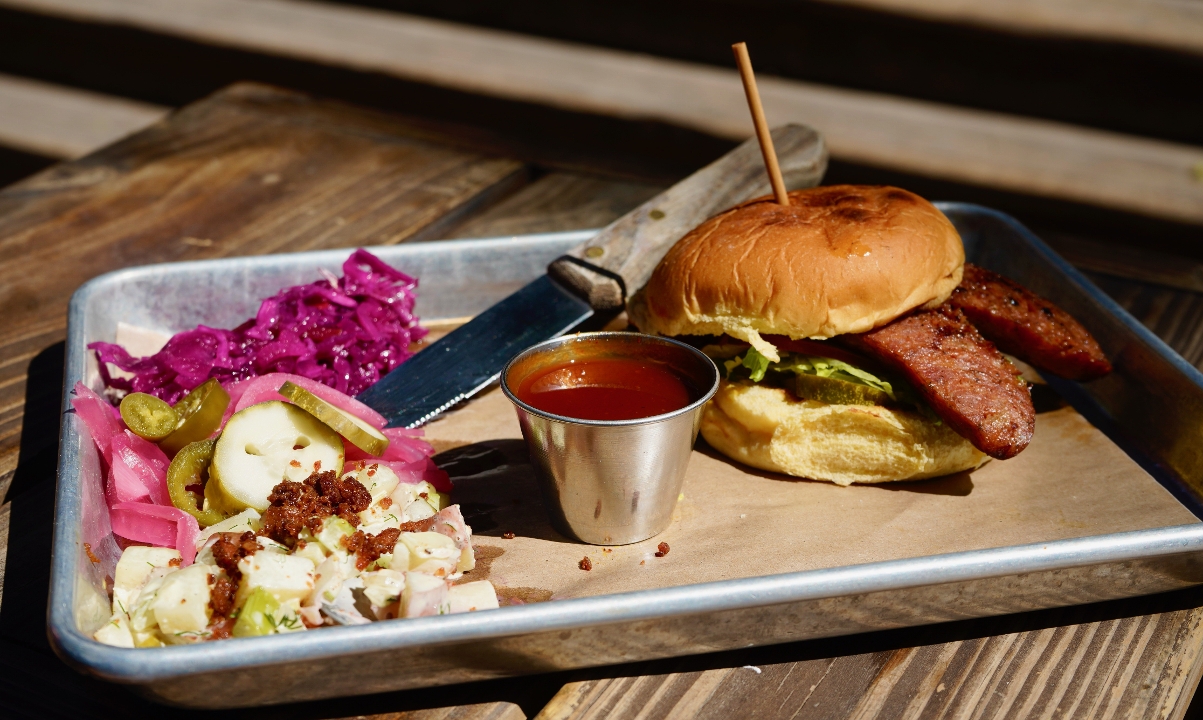 Hot Andouille Sandwich