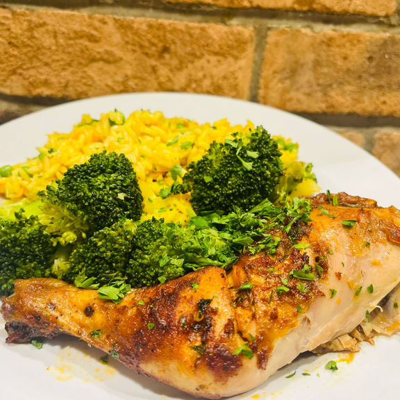 1/4 Oven Roasted Chicken Leg Dinner