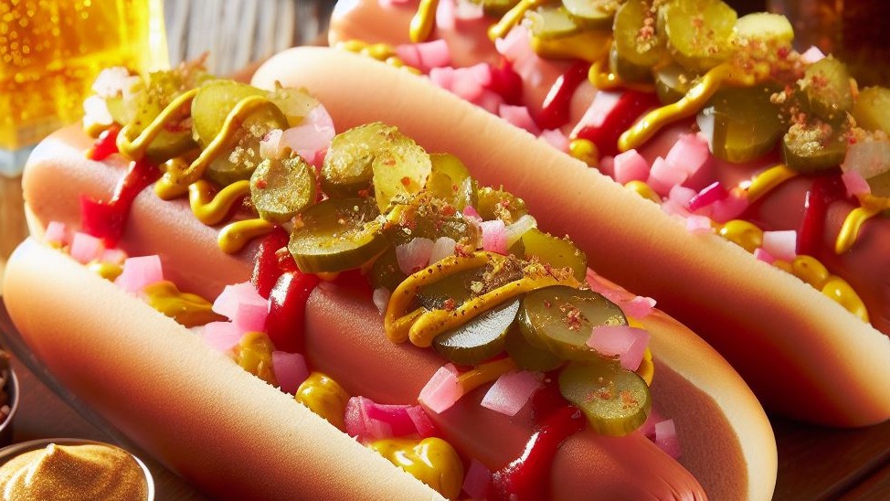 Two Giant Hot Dogs + Golden Fries