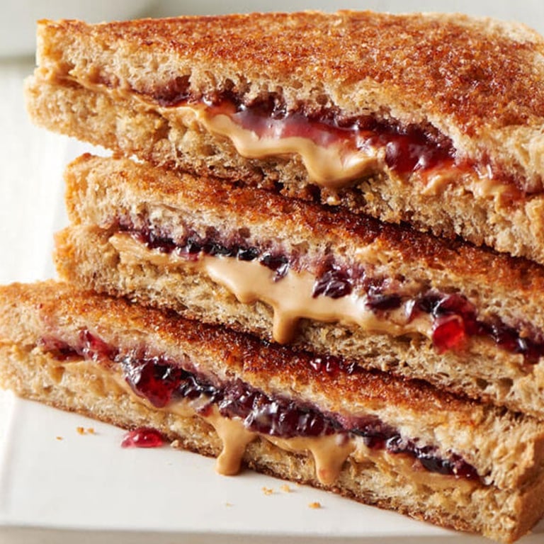 Kid's Peanut Butter and Jelly Sandwich