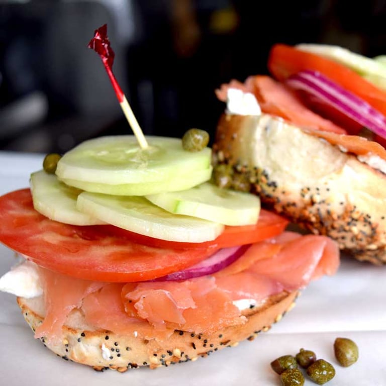 Open-Face Hand-Sliced Nova Lox Sandwich