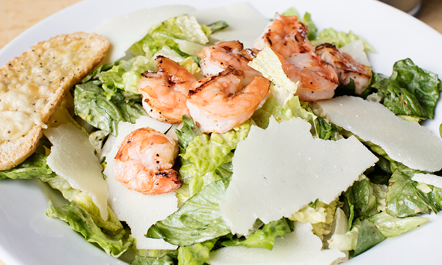 sweet & spicy shrimp caesar